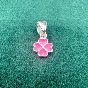 Pink Clover Charm Pendant
